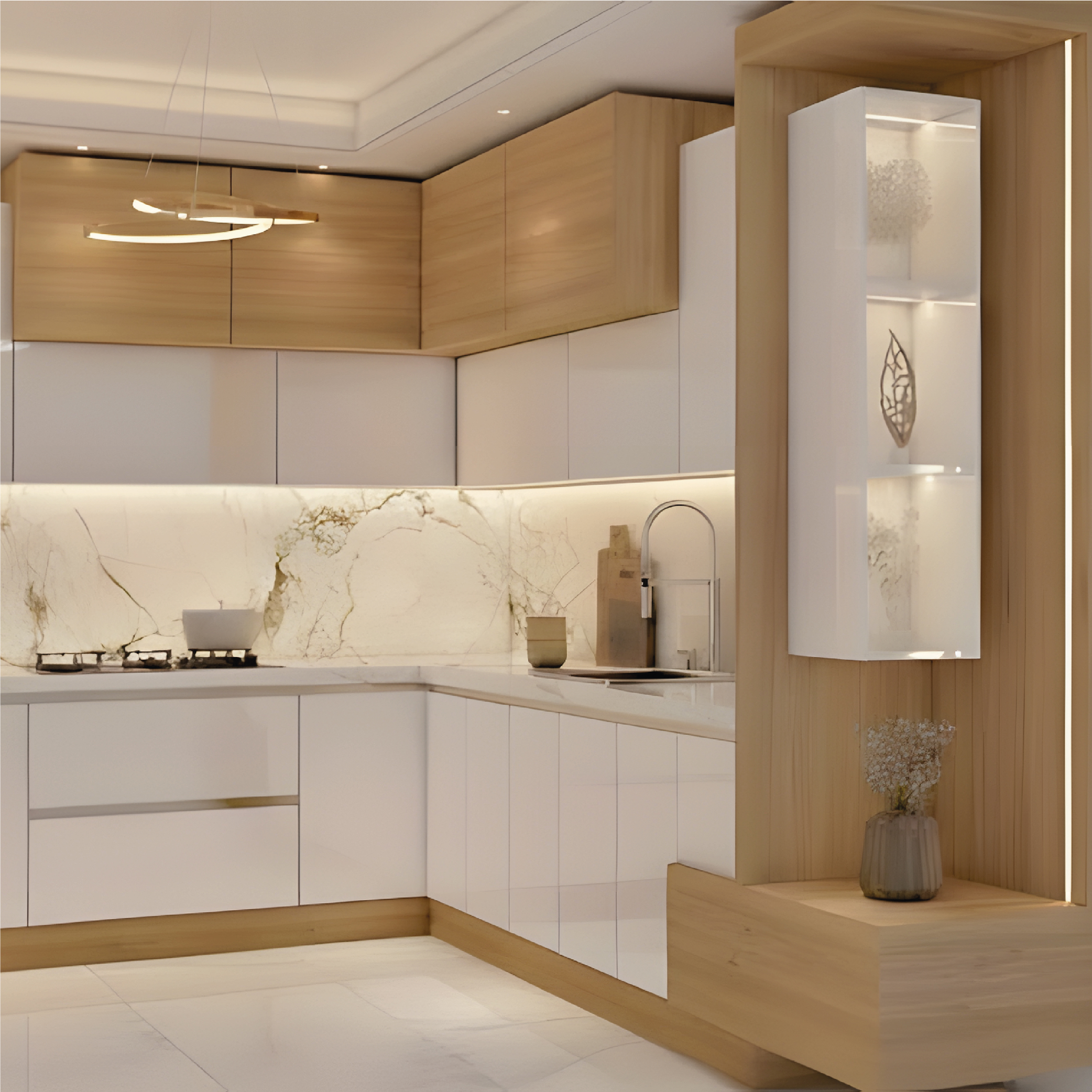 تصميم مطبخ من تنفيذ اليسر للمطابخ في الرياض